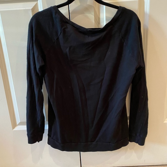 Peace sign appears painted in white. Thin over the head sweatshirt - Picture 7 of 12